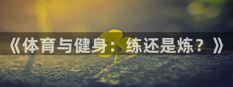 《体育与健身：练还是炼？》